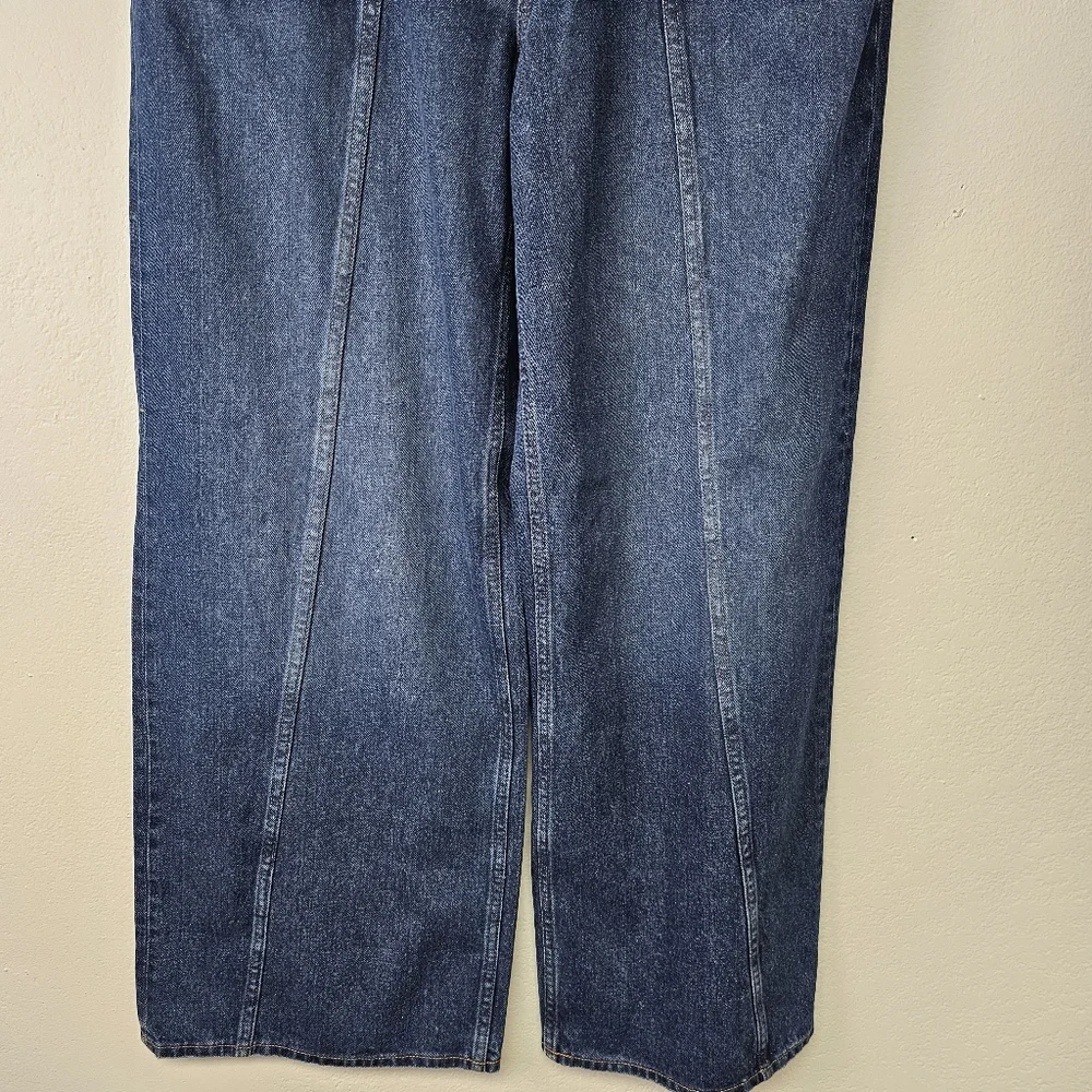 Madewell Superwide Leg Jeans Carrington Wash Twisted-Seam Edition 36